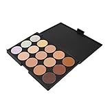 Amazing2015 15 Colors Contour Face Cream Makeup Concealer Palette(Bamboo Blush Brush Foundation Powder Brush Set)