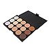 Amazing2015 15 Colors Contour Face Cream Makeup Concealer Palette(Bamboo Blush Brush Foundation Powder Brush Set)
