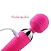 Wand Massager Waterproof with 10 Powerful Multi Speed Strong Vibration Patterns, Rechargeable Magic Body Electric Handheld Massager for Muscle Aches and Sports Recovery (Pink)