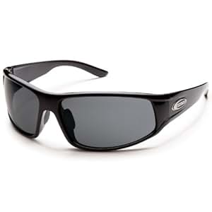 Suncloud Warrant Polarized Sunglass, Black Frame/Gray