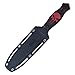 Wartech HWT212 10.25 Inch Full Tang Fixed Blade Hunting Knife with Plastic Hard Sheath (Red)