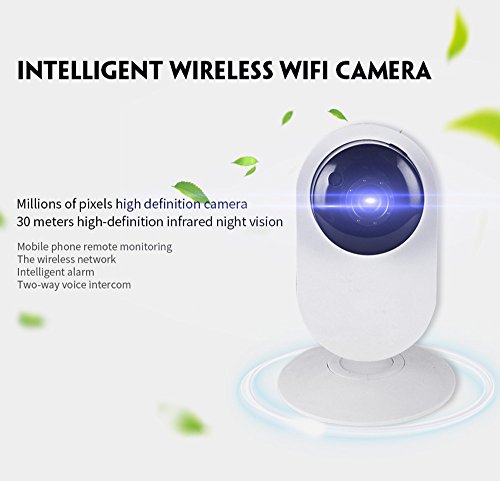 Home Security Camera System with Motion Detection,1280x720p Wireless Wifi Smart Camera Motion Detection Built-in Microphone for Home,Office,Shop,Surveillance Video Recorders,Hidden Cameras (White)