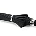 Becko 47 Inches Black Auto Open Umbrella Long Umbrella with 16 Ribs, Durable and Strong Enough for the Fierce Wind and Heavy Rain, Classic Style with Soft Foam Rubber Stick Handle, Unisex Umbrella