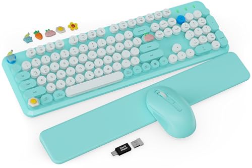 Wireless Keyboard Mouse Combo Typewriter Keyboard