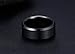 VNOX (Free Engraving) Personalized Stainless Steel Plain Band Ring for Men,Black,8mm Width,Size 10