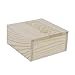 TOOGOO(R) Wooden Box Small Plain Wooden Storage Box Case for Jewellery Small Gadgets Gift Wood Color
