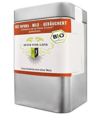 Spice for Life Paprikapulver mild geräuchert- Pimenton de la Vera Dulce- Bio 80 g