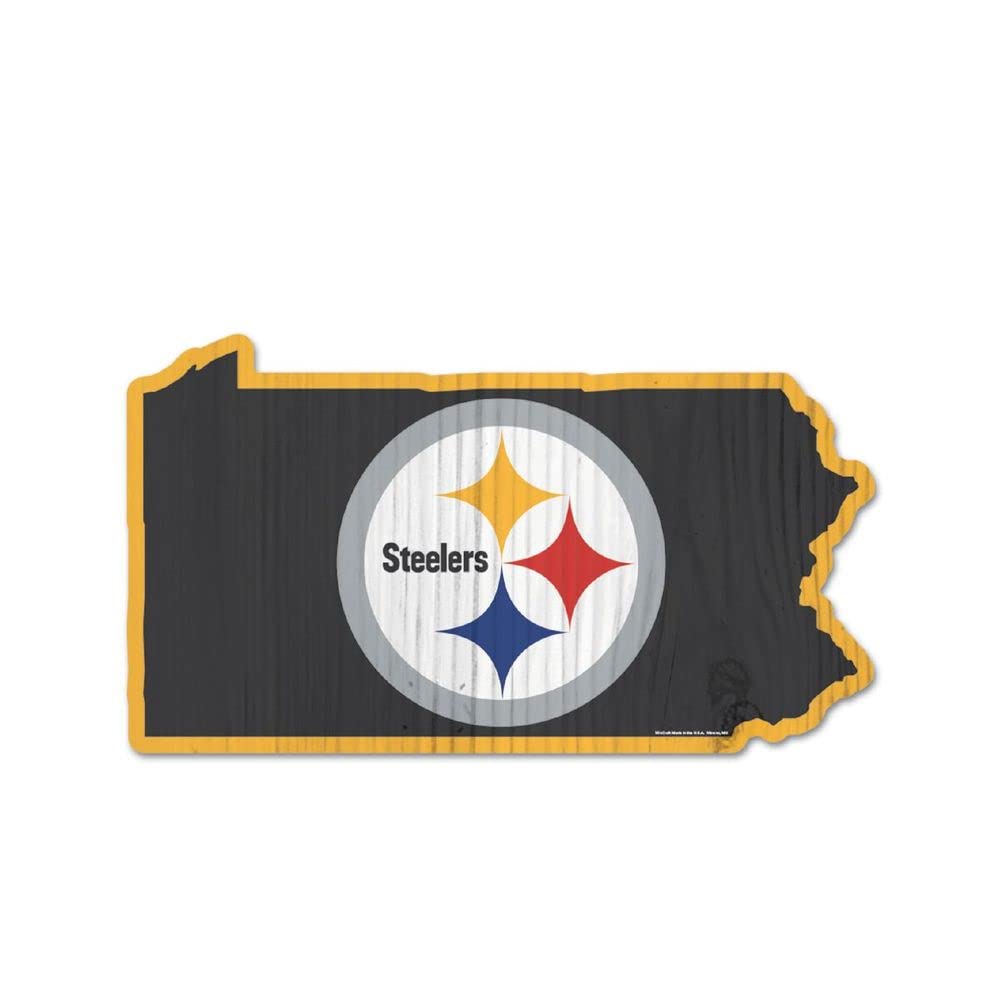 WinCraft NFL PITTSBURGH STEELERS State Wood Sign