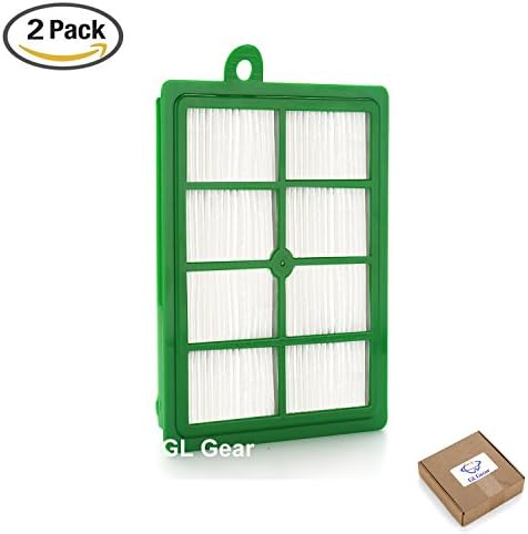 GL Gear 2 Pack Eureka Electrolux Sanitaire Washable HEPA Filters Replacement Parts,Compare to Electrolux Part No. H12, or Eureka Part No. HF-1,Philips, AEG, Electrolux EFH 12 FC 8031