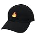 City Hunter C104 Fire Cotton Baseball Dad Cap 18 Colors (Black)