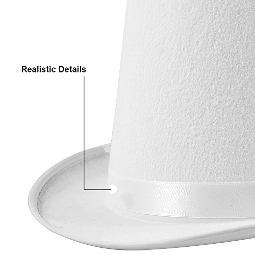 Funny Party Hats White Top Hat Costume Top Hat Felt Top Hat