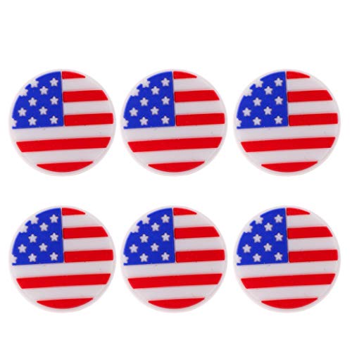 KODORIA 6pcs USA Flag Silicone Tennis Vibration Dampeners - Thumbnail 5
