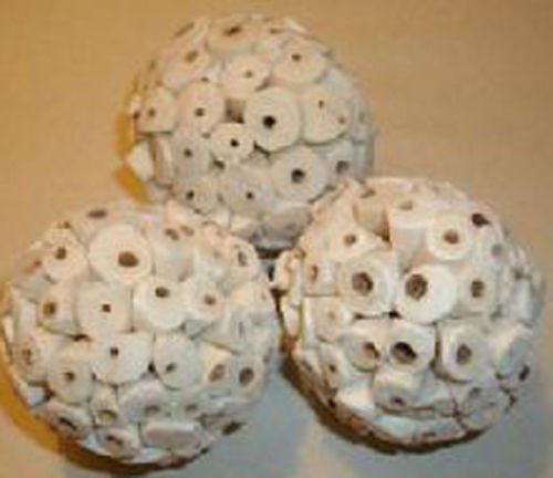 1214 Bonka Bird Toys 3 Sola Atta Balls 2.75" Bird Toy Parrot Foraging Foot Craft Part talon Cage