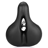 Gessppo Bicycle Seat Comfort Wide Big Bum Bike Bicycle Gel Cruiser Extra Sport Soft Pad Saddle Seat Soft Pad Saddle Cushion Seat Dust Resistant Cover