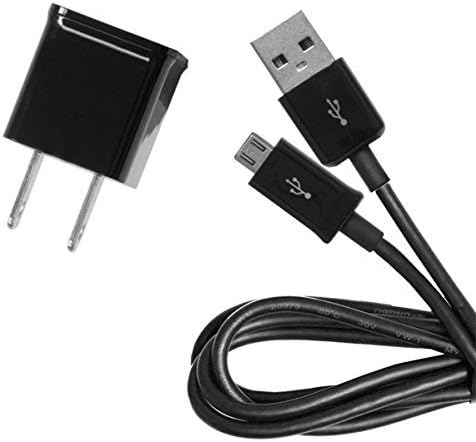 Genuine Charging 1.2Amp HTC One X9 Upgrade or Replacement Compact Wall Charger with Detachable High Power MicroUSB 2.0 Data Sync Cable! (Black / 110-240v)