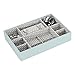 STACKERS jewelry box | duck egg blue & gray polka dot watch & bracelet pad stacker accessory