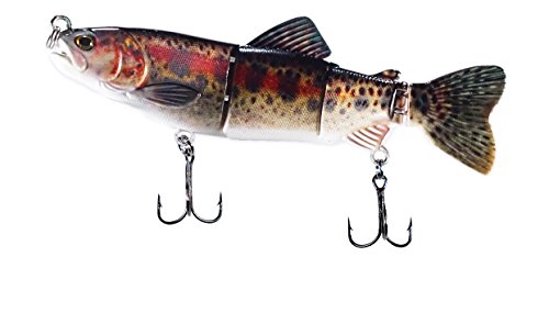 Eye Candy Fishing Lures 6" Jointed Lifelike Rainbow Trout Sinking Swimbait Hard Fishing Lure