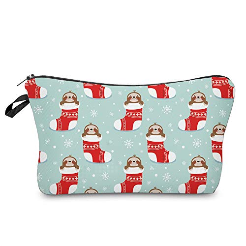 Cosmetic Bag for Women, Makeup Bag Waterproof Travel Organizer Fashion Cute Gifts Present for Women Girl(Stocking Sloth) 1 Cosmetic Bag for Women, Makeup Bag Waterproof Travel Organizer Fashion Cute Gifts Present for Women Girl(Stocking Sloth)