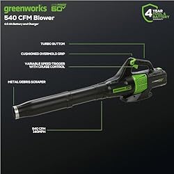 Greenworks 60V 13" Cordless String Trimmer & Leaf