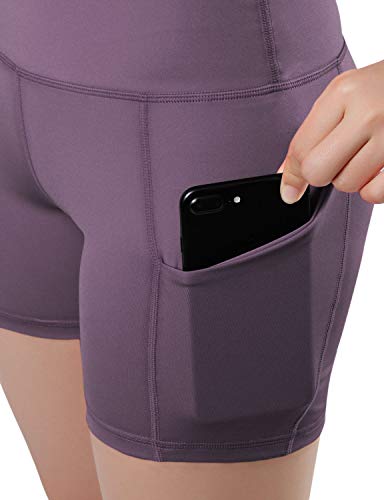 image for ODODOS High Waist Out Pocket Yoga Short Tummy Control Workout Running 