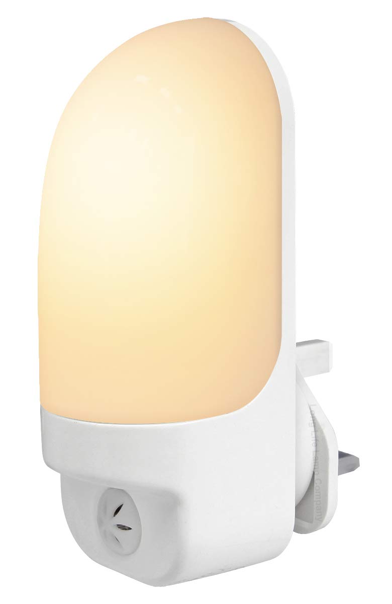 LED Plug in Night Light Dusk to Dawn Automatic Sensor Warm White A88 for Childrens Room