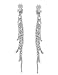 Topwholesalejewel áSilver Crystal Rhinestone 4 Strands Long Drop Dangle Earrings