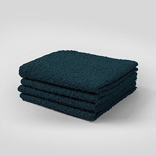 All My Towels Black bleach resistant face towel washcloth, 100% cotton,12 Pack, Black