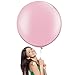 AFTERLOON® Biodegradable Balloons 6 pcs 36 Inch Orb Perfect Round Giant Extra Large Light Baby Pink, Thickened Strong Natural Latex Jumbo XL Big Helium Float, Baby Gender Birthday Party Decorations