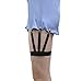JELINDA Mens Shirt Stays Adjustable Clamps Upgrade Shirts Holder Elastic Police Military Garter Shirt Tuckers (Black-B)