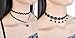 FIBO STEEL 6PCS Womens Black Velvet Choker Necklace for Women Lace Choker Tattoo Necklace (E: 8 PCS A Set)