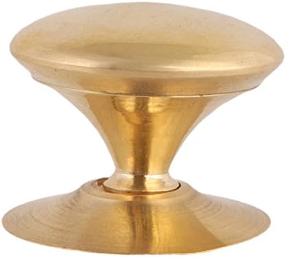 Meraki Brass Round Door Knob with Screws (Gold, Pack of 8, SBIM503)