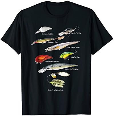 Bass Fish Lures Baits Fishing T shirt