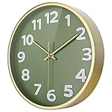 Crosstime Wall Clock 10 Inch - Silent Non Ticking