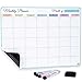 Magnetic Dry Erase Monthly Calendar for Fridge with New Premium Stain Resistant Technology 17x12 inch