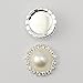 LOKMAN 36 Pcs Beige Crystal Rhinestone Pearl Craft Beads Buttons For DIY Jewelry Making, Wedding DIY Supplies, Clothes Decoration and Other DIY Craft Projects (36 Pcs)
