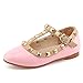 CCTWINS KIDS Toddler Little Kid Baby Girl Studded T-Strap Flat Shoes for Child