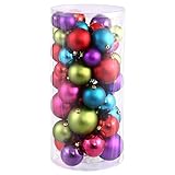Northlight 50ct Shatterproof Multi-Color Shiny & Matte Christmas Ball Ornaments 1.5