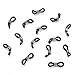 Pandahall 200pcs Adjustable Eyeglass Holders Chain Strap Holder Rubber Loop Coil Ends Beaded Jewelry Findings Black 20x5mm