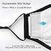 Worglo Mask,5 pcs Washable Cotton PM2.5 Mouth Mask with 5 pcs Activated Carbon Filter Adjustable Reusable Windproof Face Masks