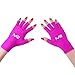 MelodySusie UV Gloves for Gel Nail Lamp, Professional Protection Gloves for Manicures, Nail Art Skin Care Fingerless Glove Protect Hands (Neon Pink)