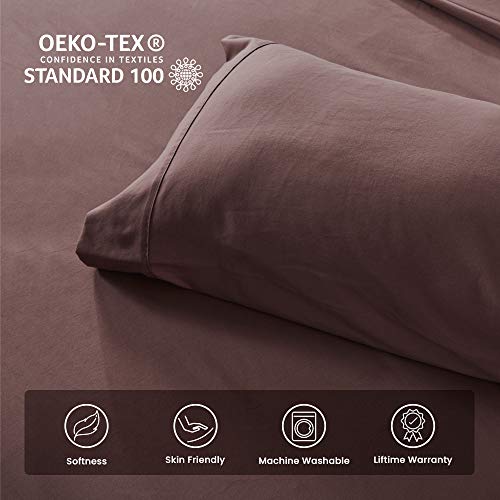 SLEEP ZONE Super Soft Queen Bed Sheets Set 4 Piece Cooling Fitted
