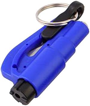 New Kit Car Escape Tool,Seat Belt Cutter Emergency Survival Window Breaker Keychain Tool - Pack of 2 (blue)