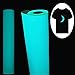 VVEEWUU 10 Inches x 5 Feet Glossy Adhesive Craft HTV Vinyl for T-Shirts Glow in Dark Heat Transfer Vinyl Roll for Heat Press (Blue Glow)
