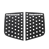 JeCar Aluminum Alloy Rear Triangle Glass Decoration Cover for 2016 2017 2018 Jeep Renegade(Black)