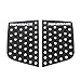JeCar Aluminum Alloy Rear Triangle Glass Decoration Cover for 2016 2017 2018 Jeep Renegade(Black)