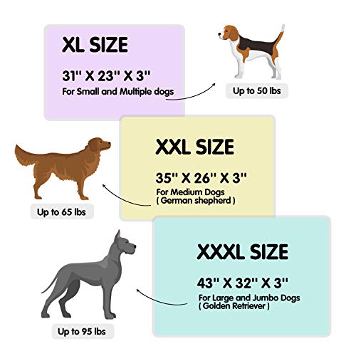 CLOUDZONE Orthopedic Dog Bed Pet Bed Mattress with Removable Zipper