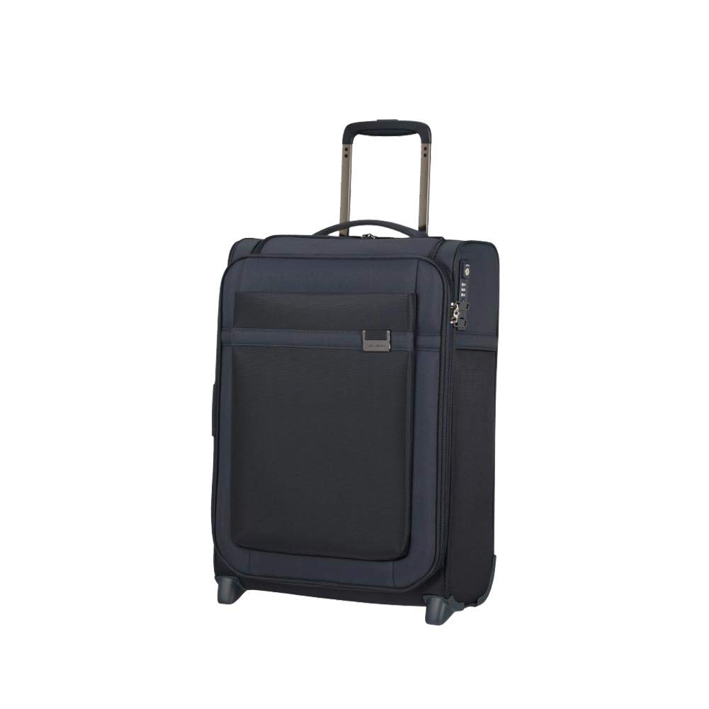 Samsonite Airea - Upright S Toppocket Expandable Hand Luggage, 55 cm, 41/46 L, Blue (Dark Blue)