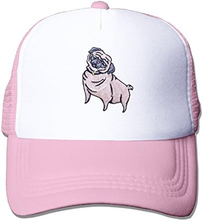 Cute Pug Dog Summer Baseball Cap With Long Large Bill Quick Dry Mesh Back Upf50 Cooling Portable Sun Hats For Sports Golf Running Fishing Outdoor Research, Pink