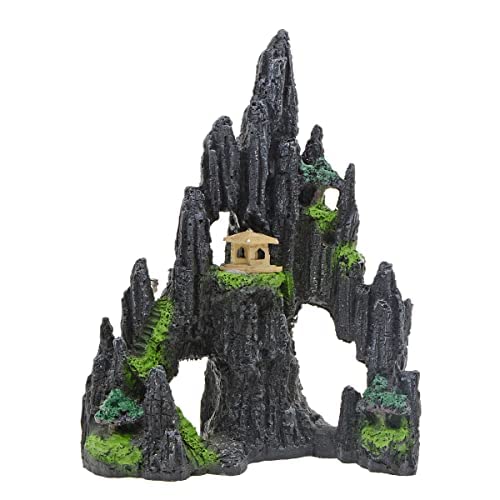Toolzia Fish Tank Large Rocks Decorations, Aquarium Fake Rock Thematic Ornaments Fish Tank Decorations Accessories Aquarium Ornaments