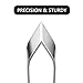Skypia Kitchen Tweezers Stainless Steel, Tweezers for Fish Bones, Non-Slip, Precision Grip, Fish Tweezers, Fishbone Pliers, Kitchen Pliers Pincer Seafood Tools, Fish Bone Tweezers Set, 2 Pcs